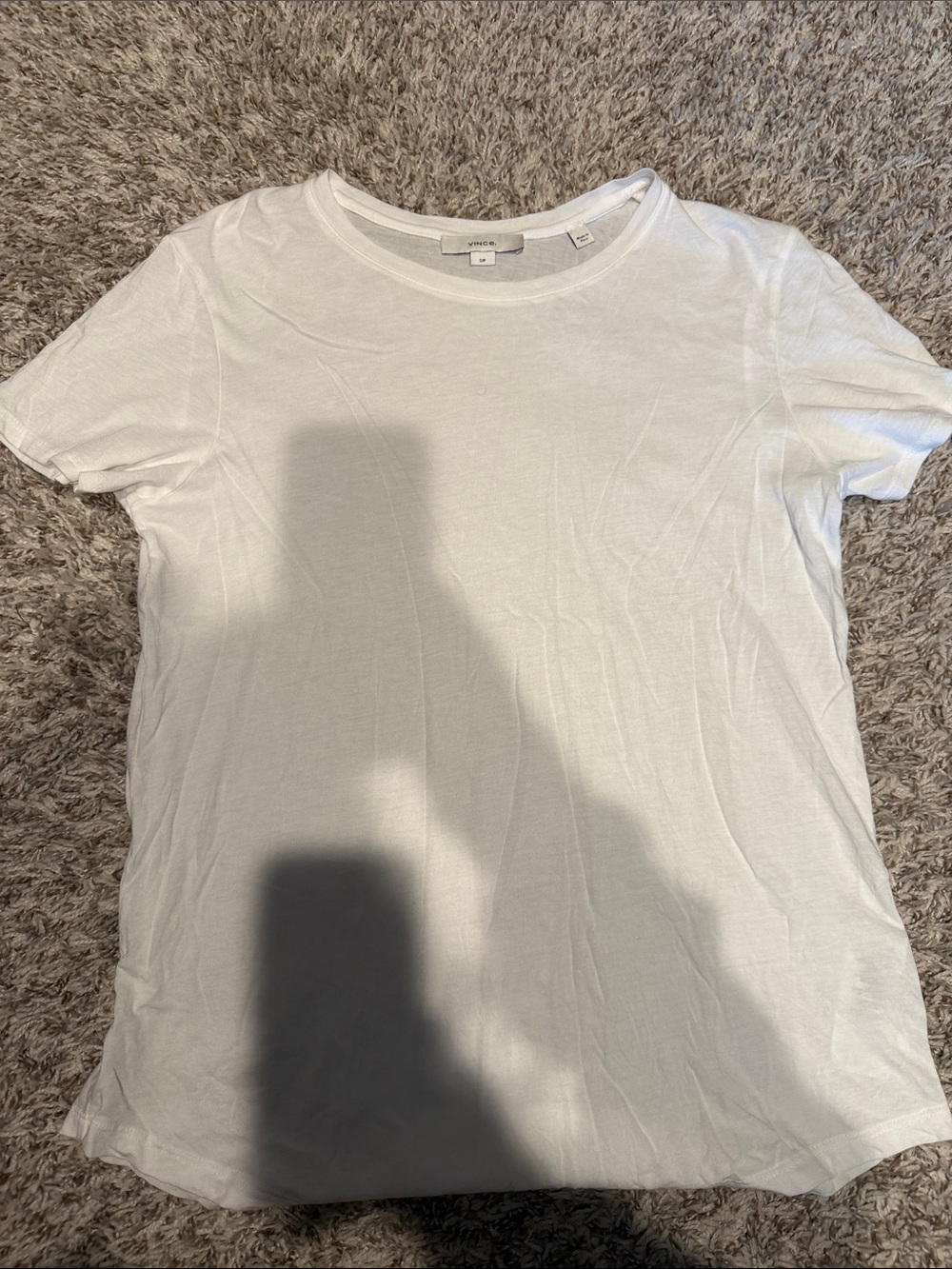 Vince White Short Sleeve Crewneck Tee